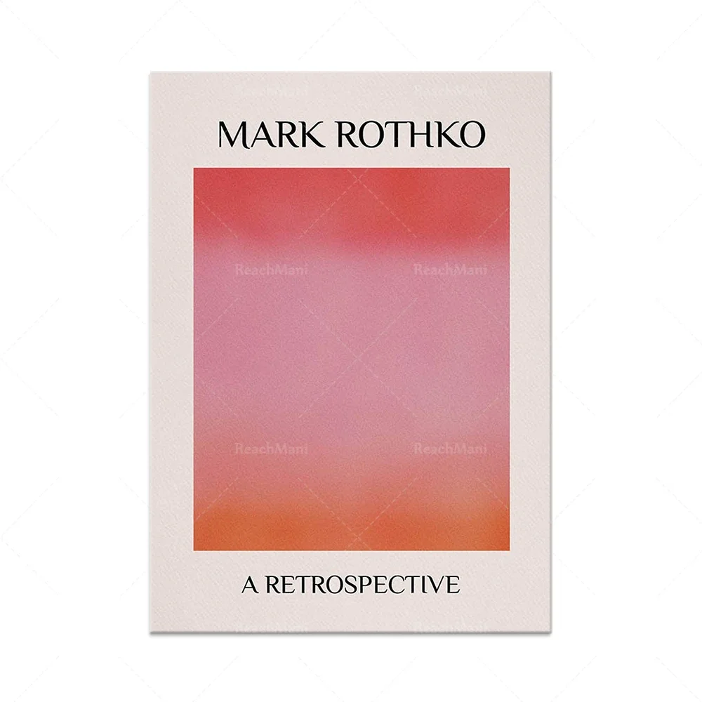 Mark Rothko-Póster artístico en lienzo de color abstracto e impresión, lienzo escandinavo, pintura al óleo en la pared, imagen, decoración del hogar, Cuadros