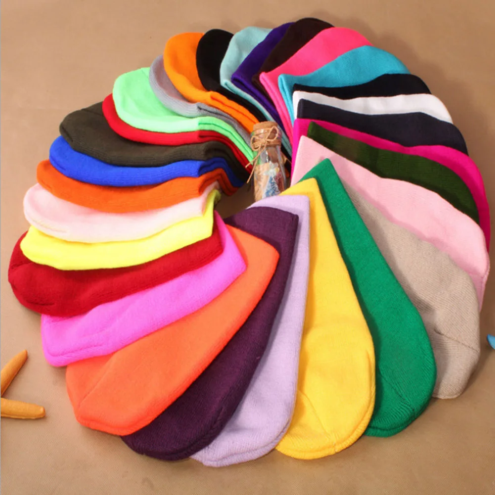 Winter Hat Women Knitted Hats Beanie For Women Men Thick Warm Brimless Bonnet Boys Girls Skullies Hat Muticolor Beanie Caps 2023