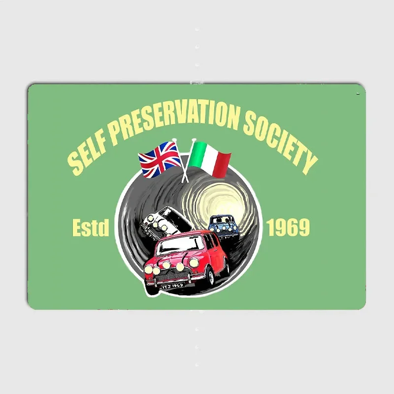 1969 Estd Self Preservation Society Retro Posters Metal Sign Poster Bar Pub Bedroom Wall Home Decor Room Decoration