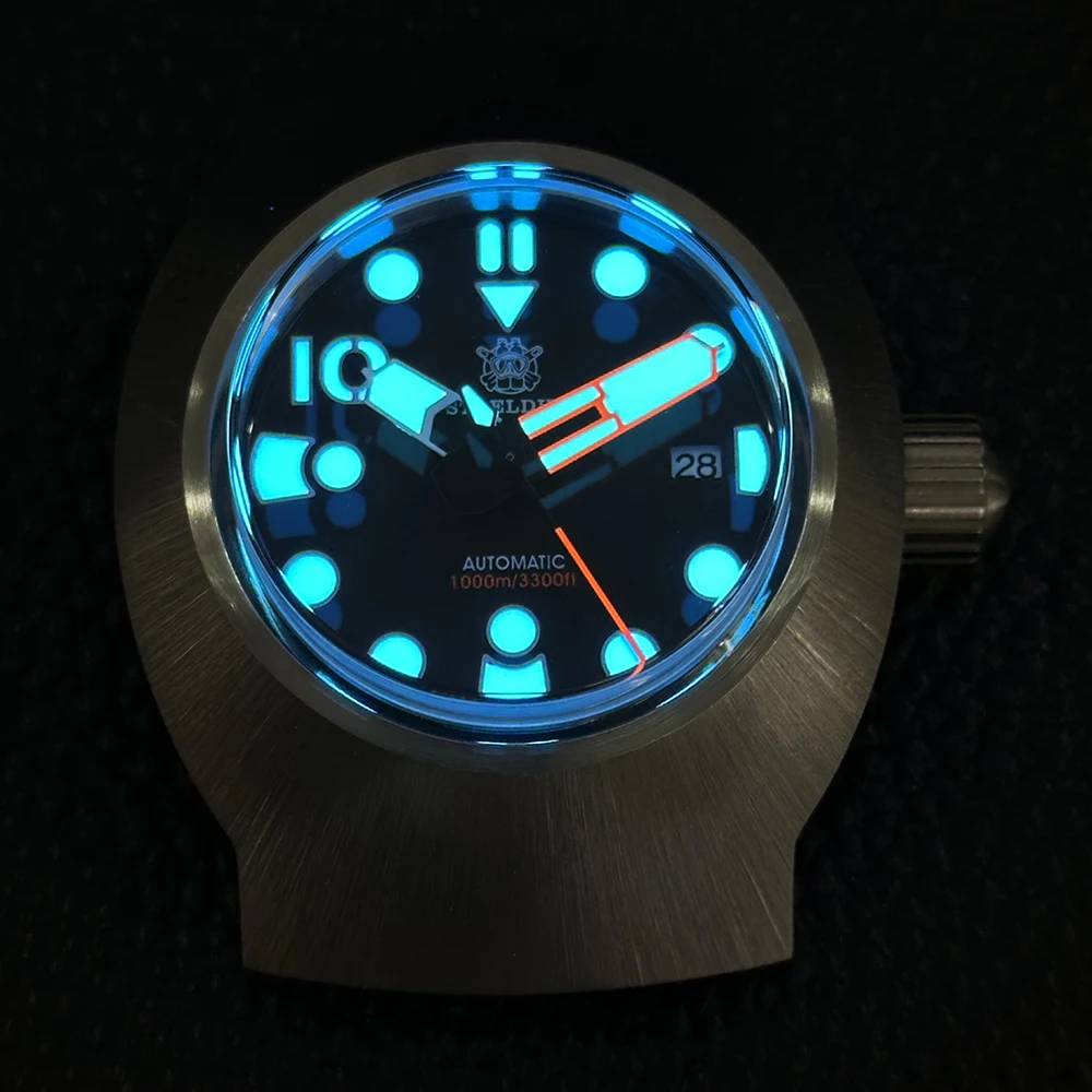 STEELDIVE Men Automatic Watch 45MM Sport Mechanical Wristwatch Deep Dive 100Bar Waterproof BGW-9 Luminous Sapphire NH35