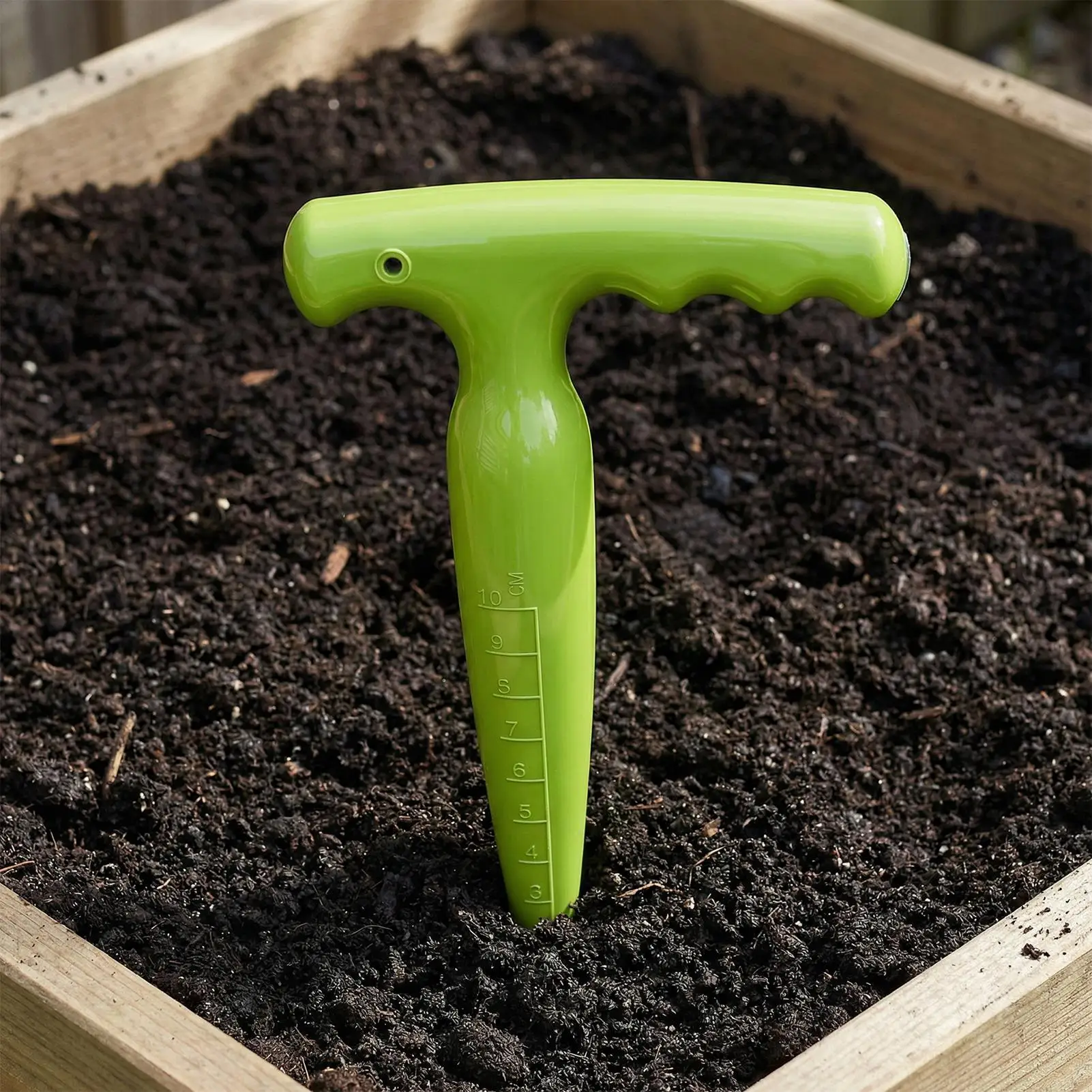 1pc Handheld Garden Hole Puncher Clear Scale Planting Tools Lightweight Digging Hole Tool Sowing Seeds Dispenser For Hole Diggin