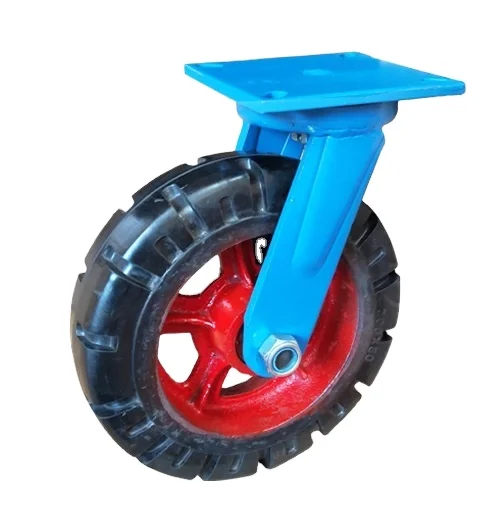 Best-selling Customized Plate Caster G3 Super Heavy 12 Inch Rubber Wheels