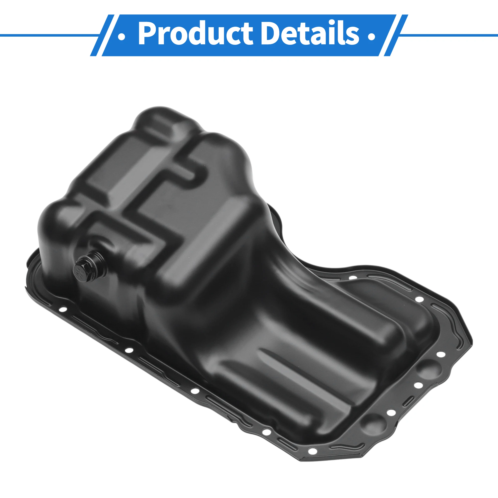 

UXCELL No.ZJ0110400 Engine Oil Pan Oil Pan Sump Transmission Oil Pan for Mazda 2 1.5L 2011-2015 Iron Black
