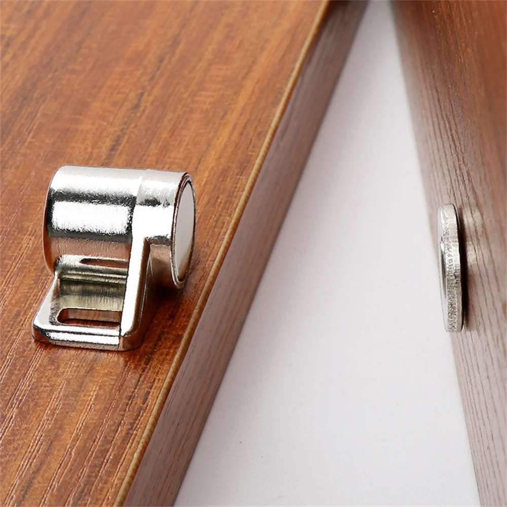 1~5PCS Zinc Alloy Wardrobe Magnetic Suction Powerful Round Cabinet Catches Iron Cabinet Door Suction Hardware Magnets