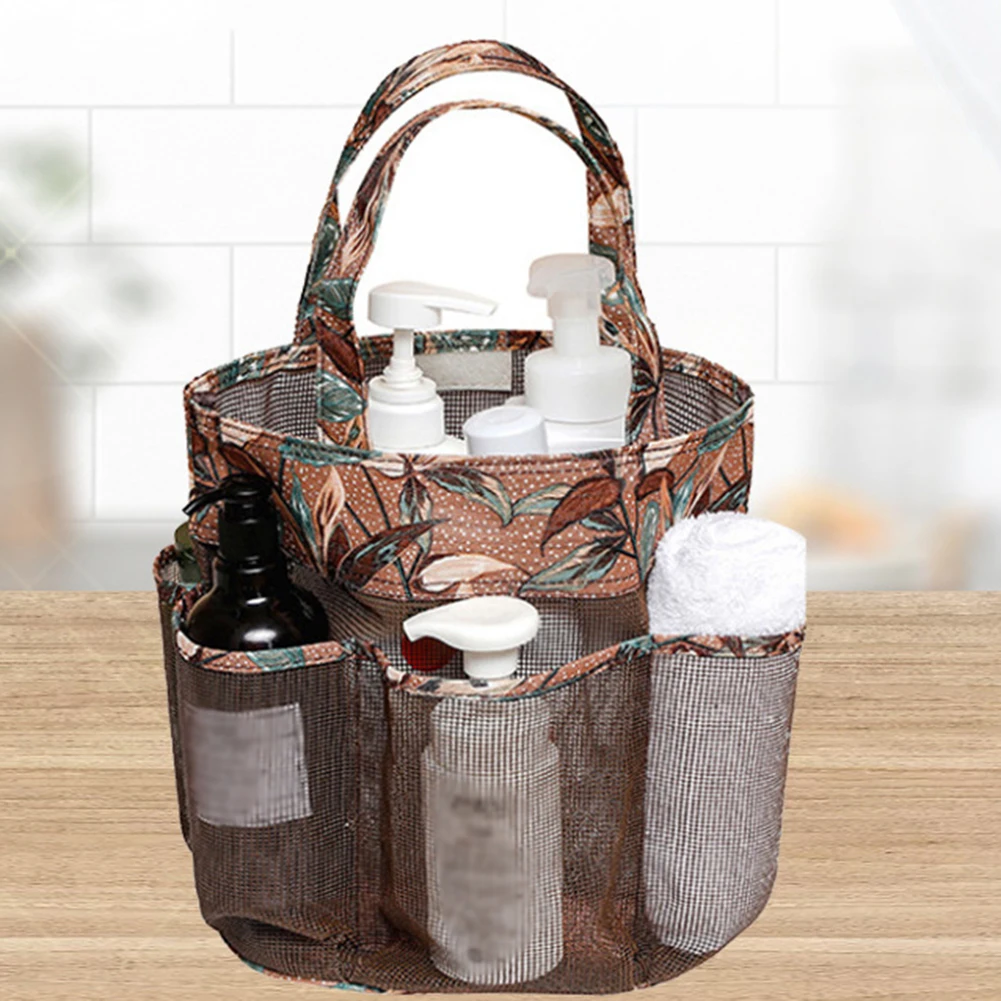 Mesh Shower Caddy Basket Portable Shower Tote Bag Hanging Swimming Pool, Toiletry Bathroom Organizer Dorm Room Essentials