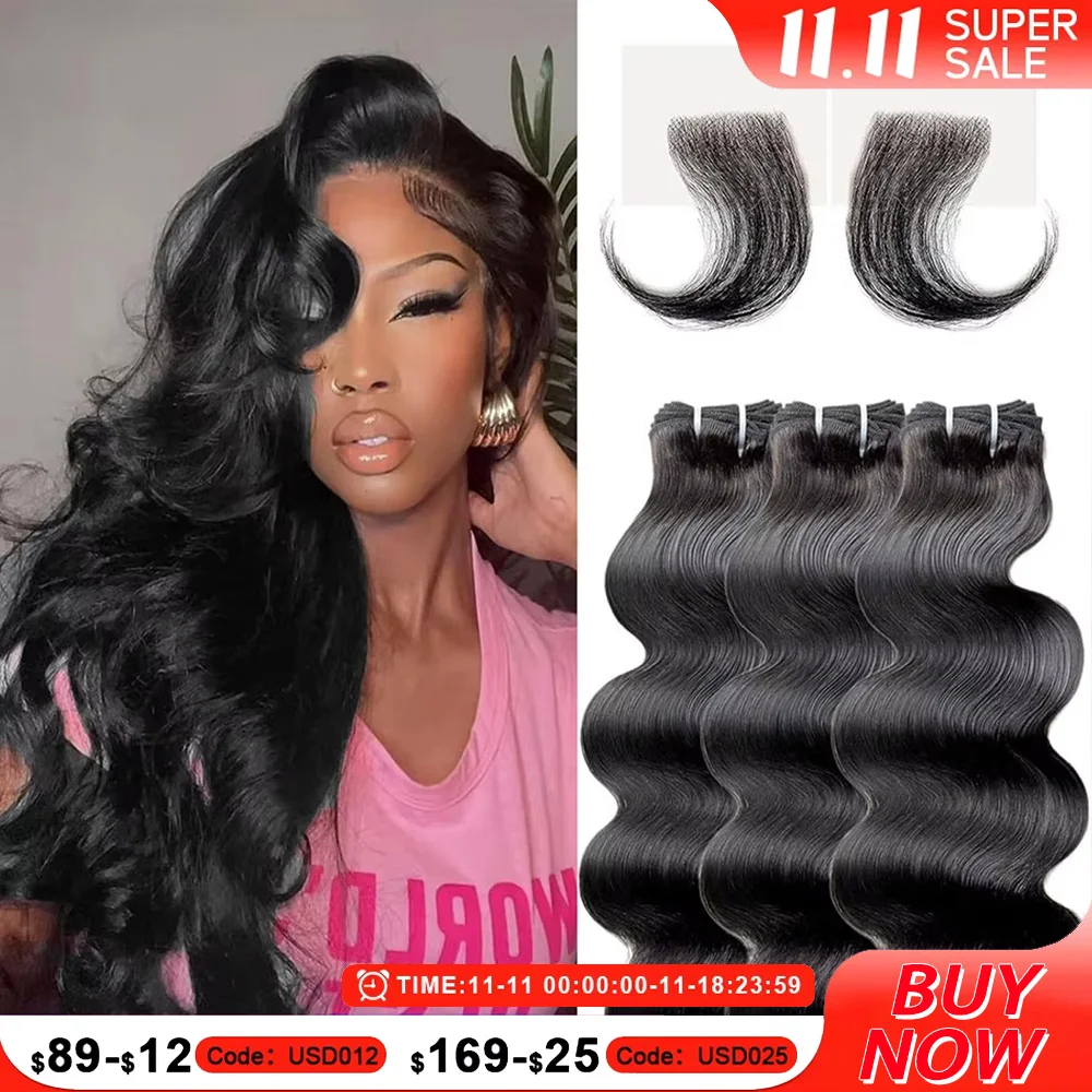 20 Inch Bundles Human Hair Body Wave Brazilian Virgin Weave Bundles 100% Human Hair 1/3/4 PCS 16A Grade For Black Women Natural