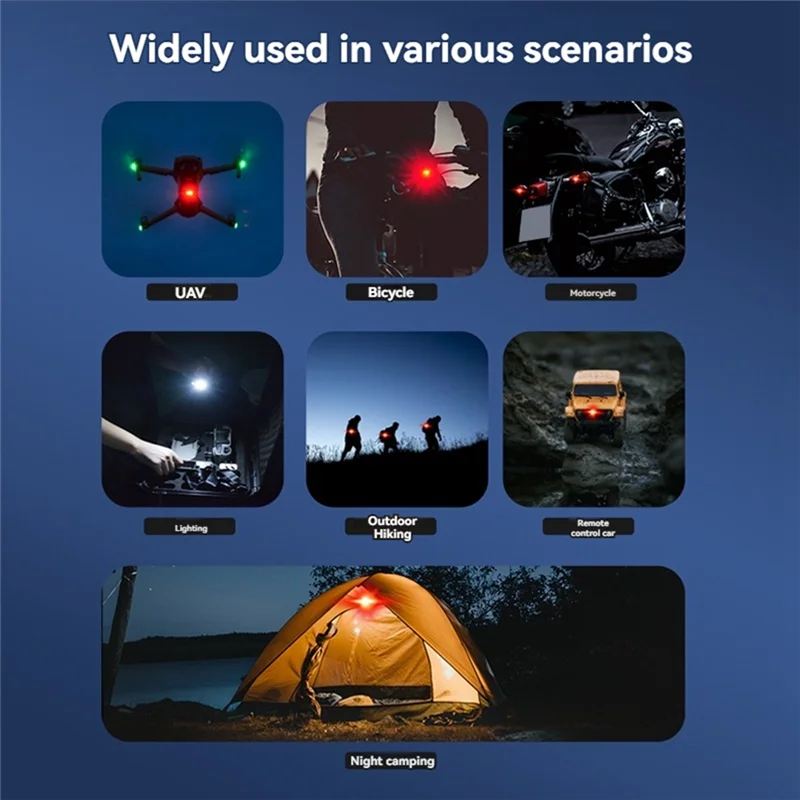 ABSQ-ไฮไลท์รีโมทคอนโทรลไร้สาย LED Strobe Light Drone Strobe Light เครื่องบิน Strobe ไฟ