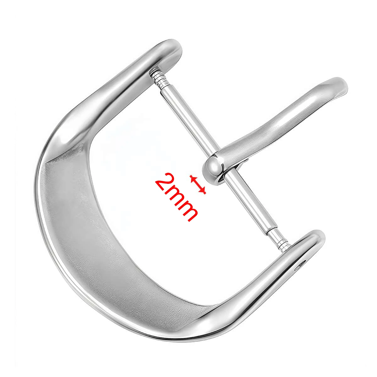 Edelstahl-Uhrenverschluss, Dornschließe für Uhrenarmbänder, 10mm 12mm 14mm 16mm 18mm 20mm 22mm Uhrenzubehör – Detail 4