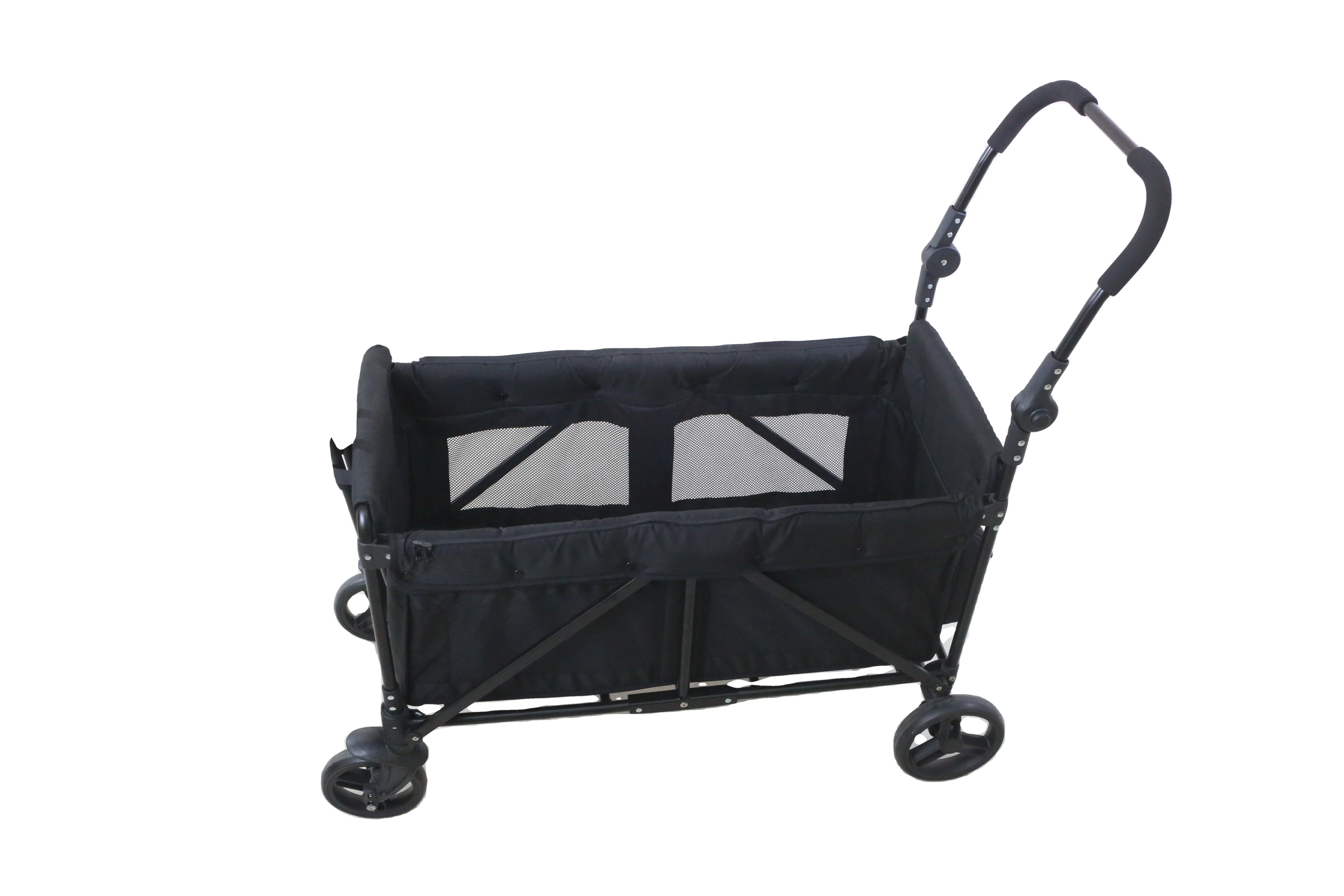 Picnic Heavy Duty Camping Foldable Wagon Cart 2-in-1 Stroller with Swivel Handle Sell Luxury Lightweight 4 Wheeled