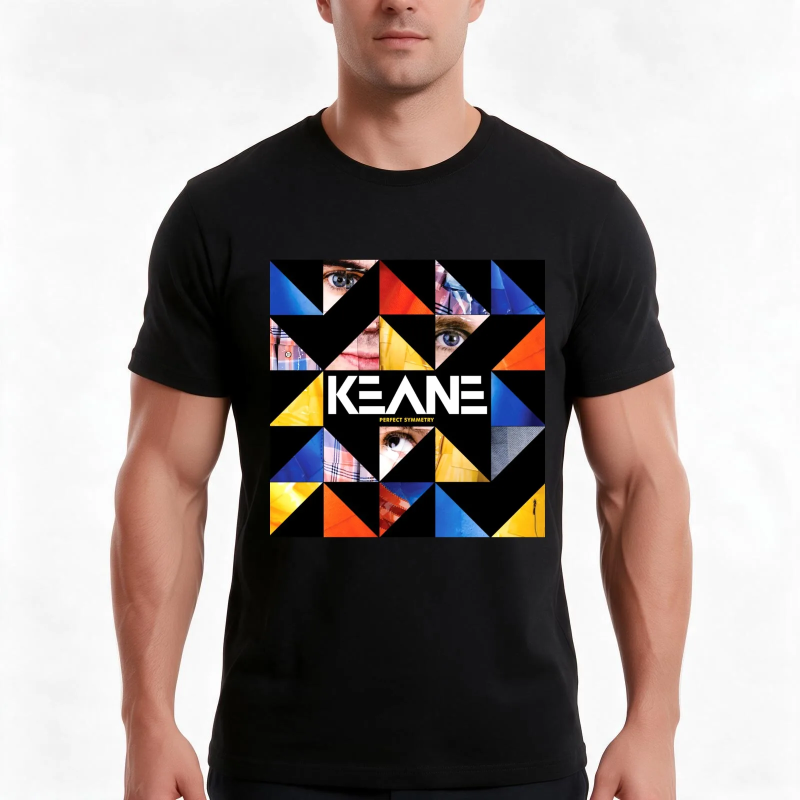 Keane perfect symmetry T-Shirt Summer Casual Cotton Tee Oversized Streetwear Tops Vintage Graphic Print Unisex Men Women