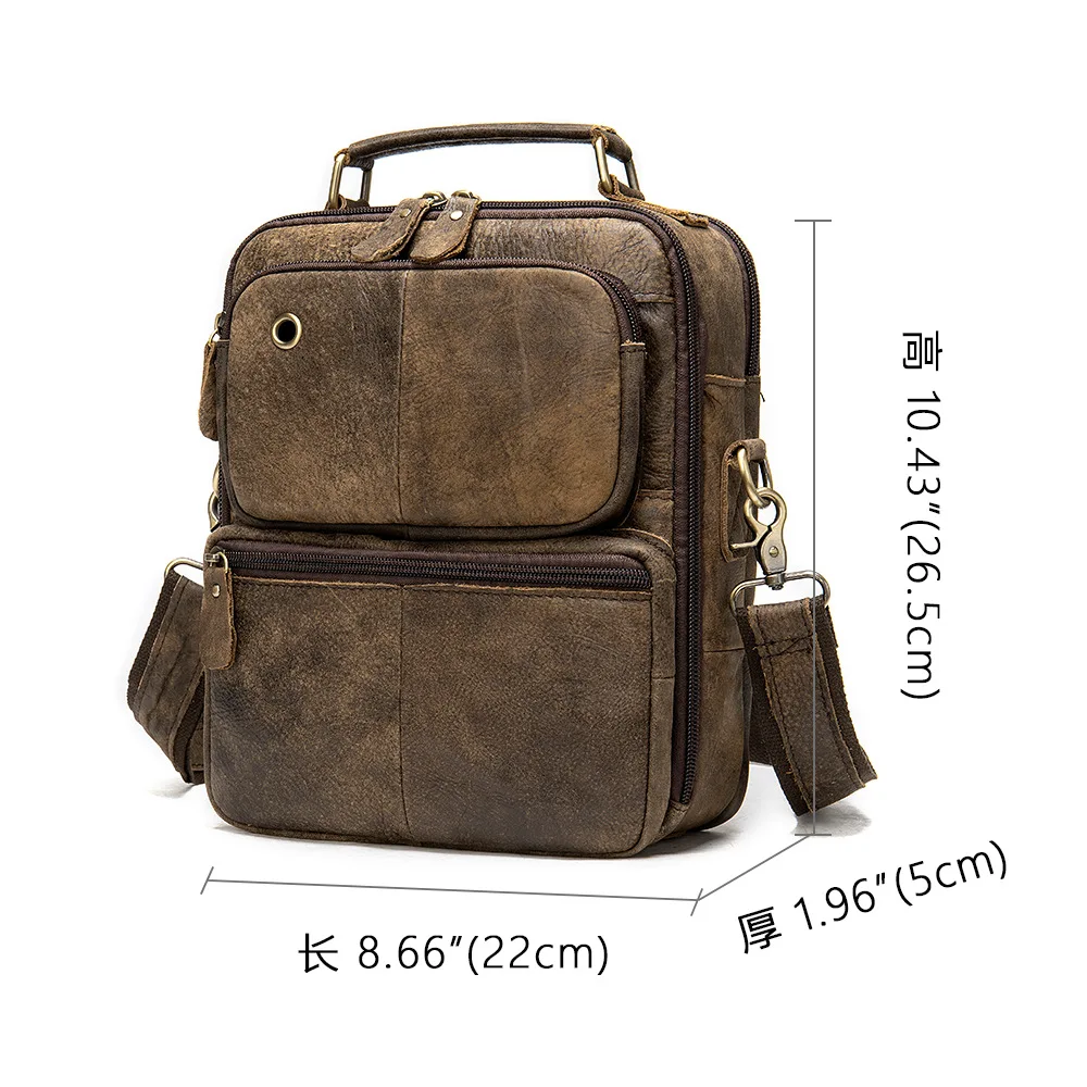 

Men's Shoulder Bag Genuine Leather Messenger Bags Leather Men Crossbody Bags for Men Bussiness Male Top-handle Handbags
