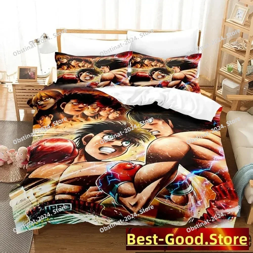

Fighting Spirit Hajime No Ippo Anime Printed Bed Set Duvet Cover Pillowcase Bedding Set Bed Linen Sheet Quilt Cover Full Size