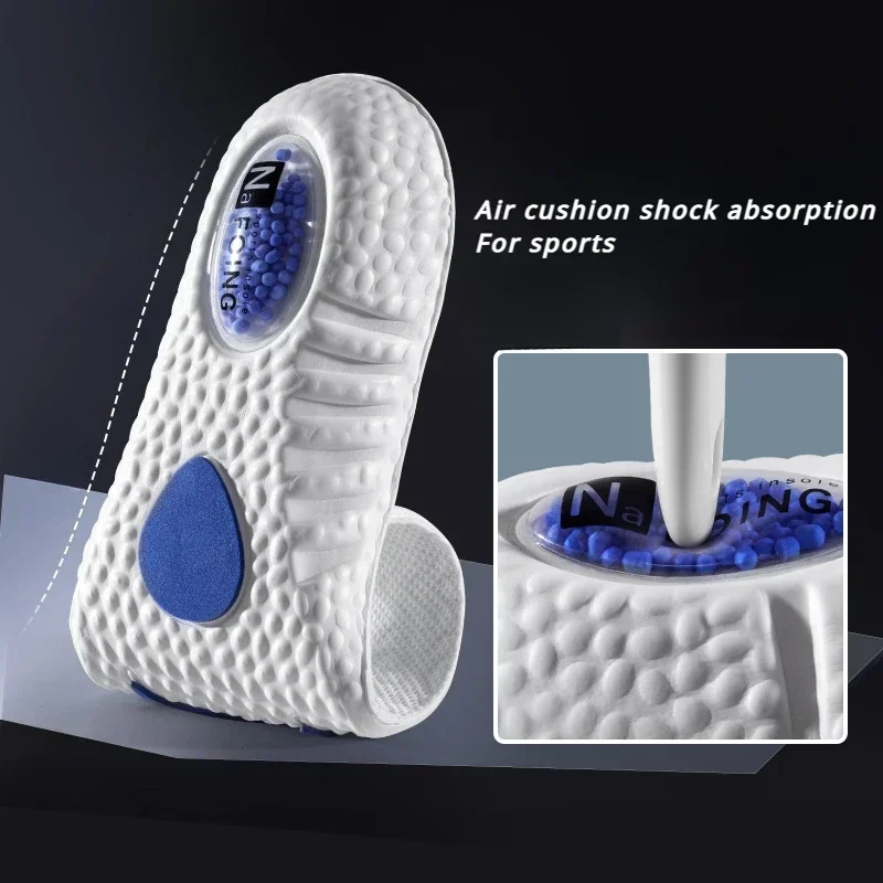 1 Pair Memory Foam Sport Insoles Soft Foot Support Shoe Pad Breathable Arch Support Orthopedic Shoes Pad  Men Women Feet Care