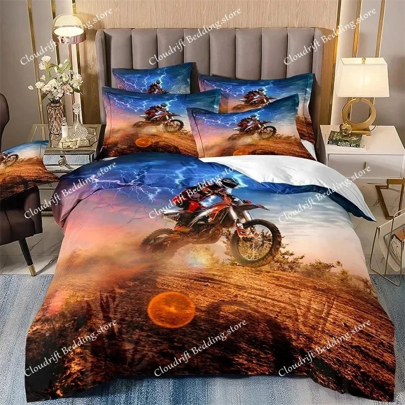 

Galaxy Starry Sky Duvet Cover Set for Boys, Speed Rider, Super Cool, Racing Car Comforter, Bedding Sets for Men, Teen, Queen Siz