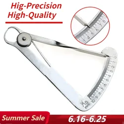 Calibrador de medición Dental de acero inoxidable, Vernier de Metal, laboratorio Dental, herramienta de regla de medición de espesor de cera Dental