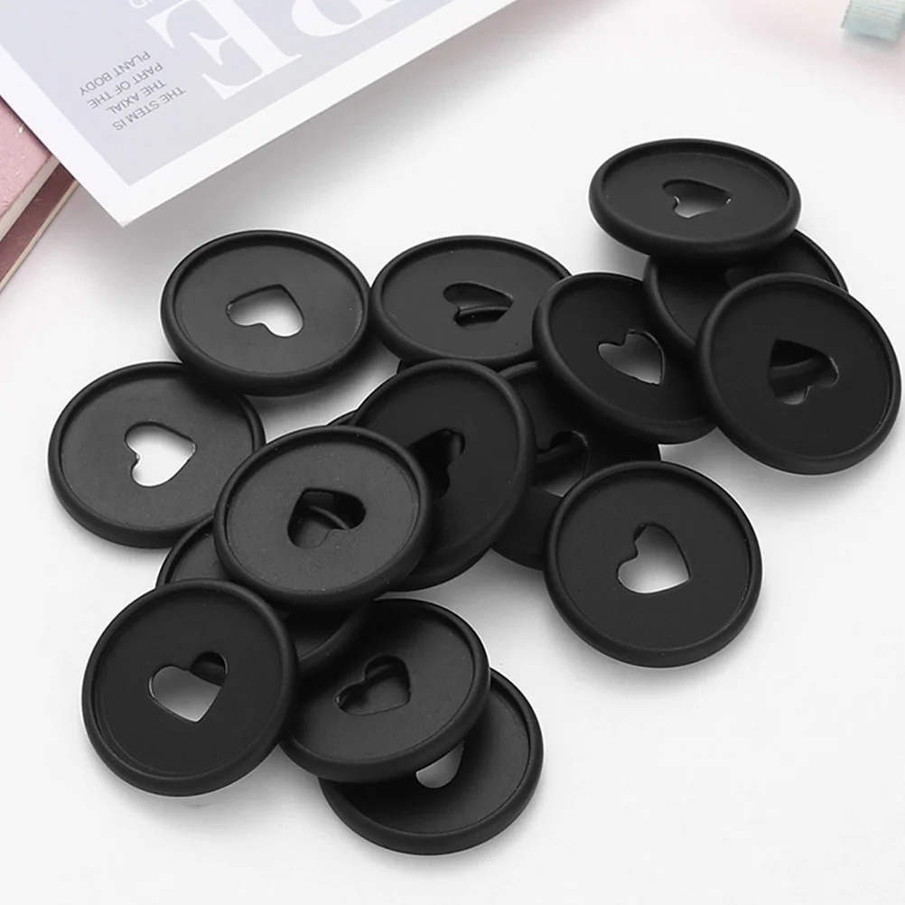 

24pcs Discbound Discs Round Binder Disc Silver Heart Hole Design Smooth Edges For Diy Planners Notebooks Binding Tools Office