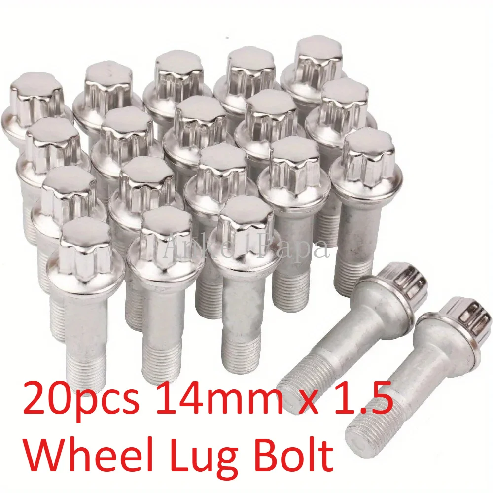 

20pcs 14mm x 1.5 Wheel Lug Bolt OE 0009905407 for Mercedes Benz Auto Replacement Parts