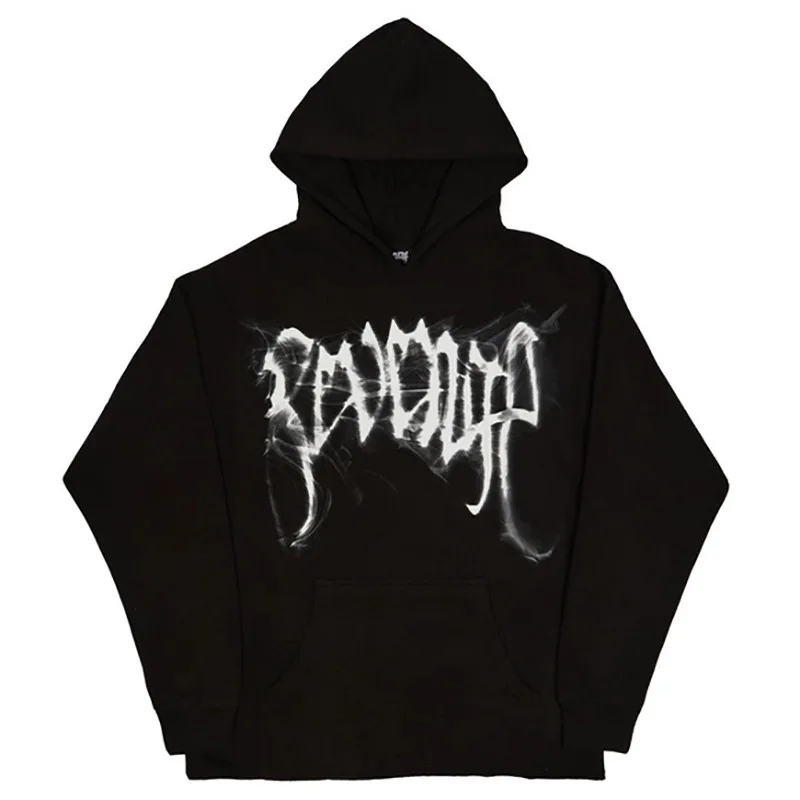 Revenge hoodie smoke skull high street fleece sweatshirt trendy brand