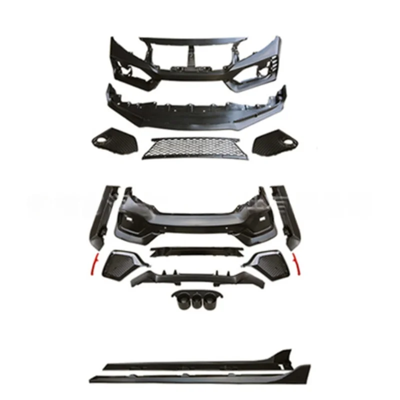 Dream Car 2026 New Typer Car Bumpers Parts Body Kits Suitable For  Hatchback 2016-2021 And Sedan Upgrade Front Rear B