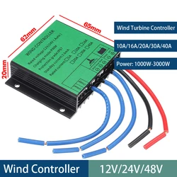 3000W 10A 20A 30A 40A 12V 24V Auto 48V MPPT regolatore di carica del vento per generatore di Turbine eoliche impermeabile IP67