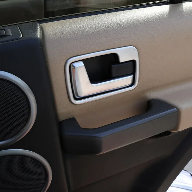 لاند روفر ديسكفري 3 LR3 2004-2009 ABS أسود باب السيارة الداخلي السلطانية مقبض إطار مزخرف ملصق اكسسوارات السيارات