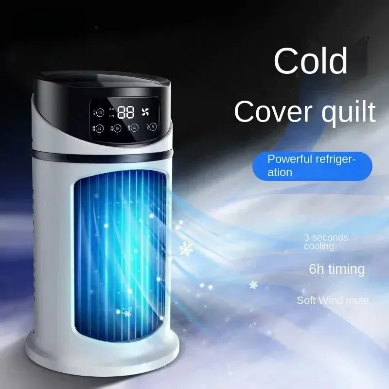 Portable Air Conditioner Electric Desktop Fan USB Plug in Air Cooler USB Air Cooler Fan Humidifier 6 Speed Spray Cooler Office