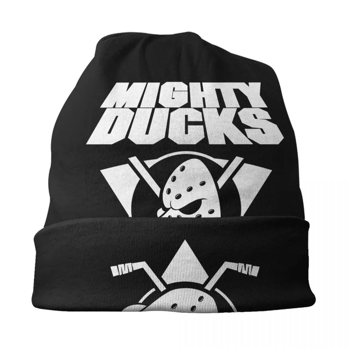 Mighty Duck ANA Alternate Logo Skullies Beanies Caps Men Women Unisex Trend Winter Warm Knit Hat Adult Funny Sports Bonnet Hats