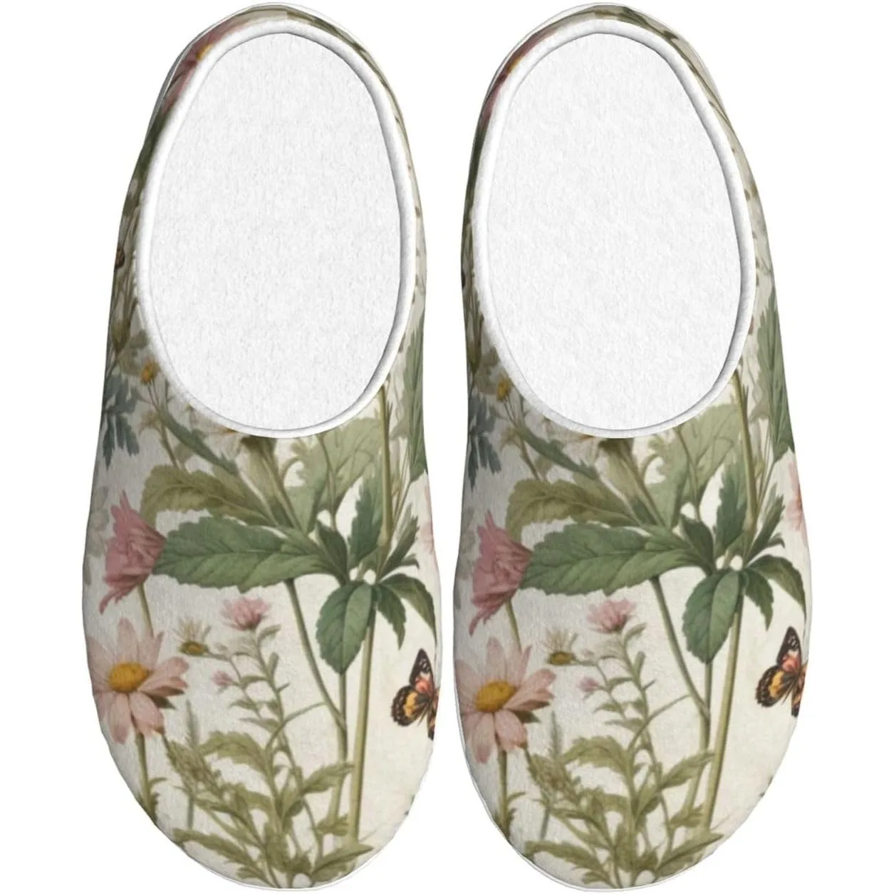 

Vintage Flora Women’s Cozy Slippers Soft Cotton Indoor & Outdoor House Slippers With Anti-Slip Sole, Warm Lightweight Comfort