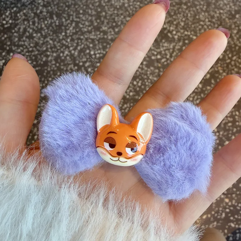 4 قطع دبوس شعر لطيف من Zootopia مشبك شعر فتاة الفاكهة الكرتونية، مشبك شعر لطيف للأطفال، شعر عصري #2