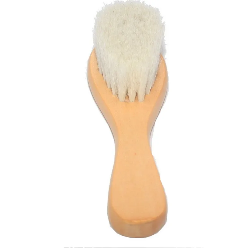 Baby Hair Brush With Wooden Handle And Super Soft Pure Natural Wool Bristles For Newborns & Toddlers Infant Comb Head Massager