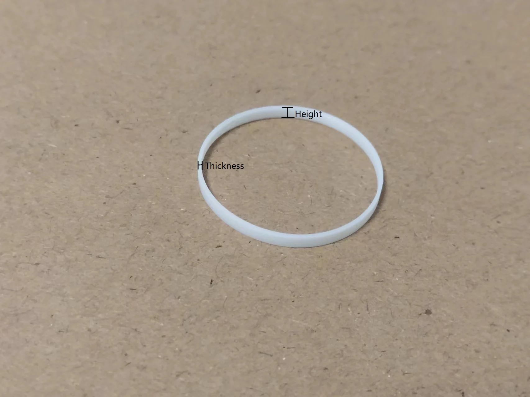 1pc White Watch Crystal Gasket 1.75mm Height Waterproof Watch Glass I Ring 26mm-35.5mm Inner Diameter for Watches Repair L4621