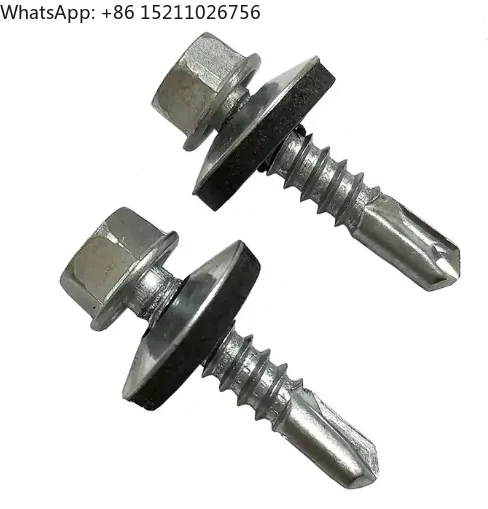 Hexagon Head Self Drilling Roofing Screw With bonded EPDM Rubber Washers