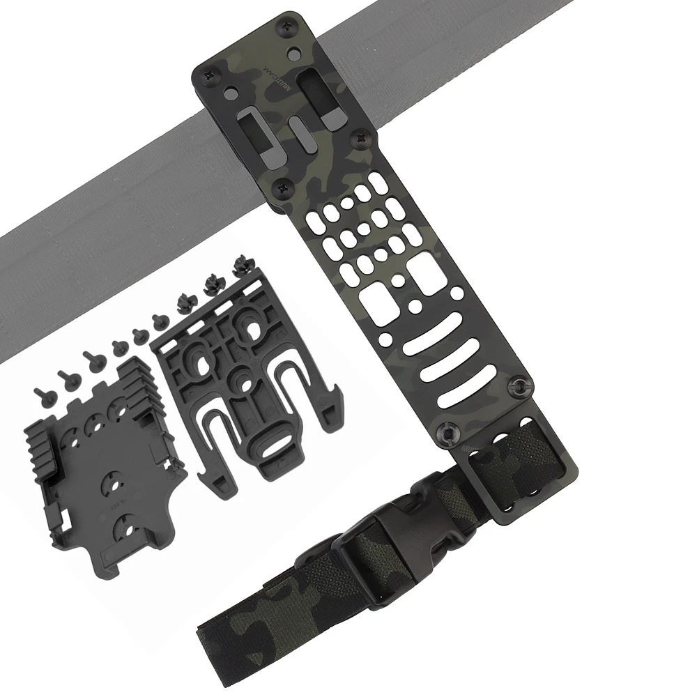 Universal Belt Loop Adapter Expansion Board Mid-Low Ride Holster Platform Adapter with Locking Fork QLS 19 22 Receiver Adapter