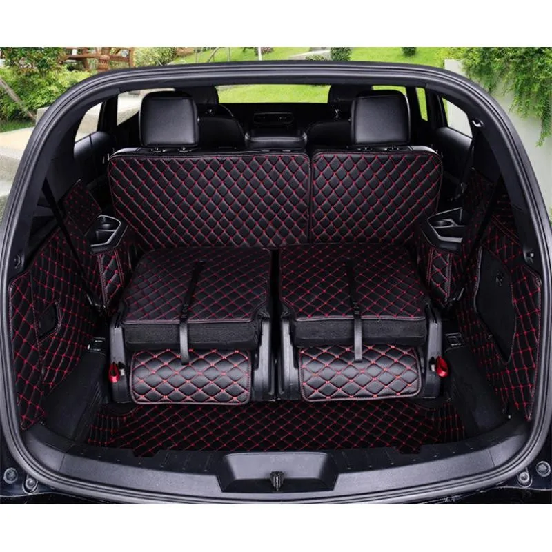 Luxury Fiber Leather Car Trunk Mat For Ford Explorer 2011 2012 2013 2014 2015 2016 2017 2018 2019 Car Accessories