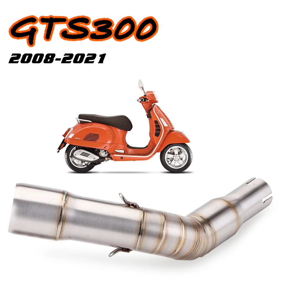 Motorcycle Slip on Exhaust Muffler Mid tub GTS300 Exhaust Pipe For GTS 300 2008-2021