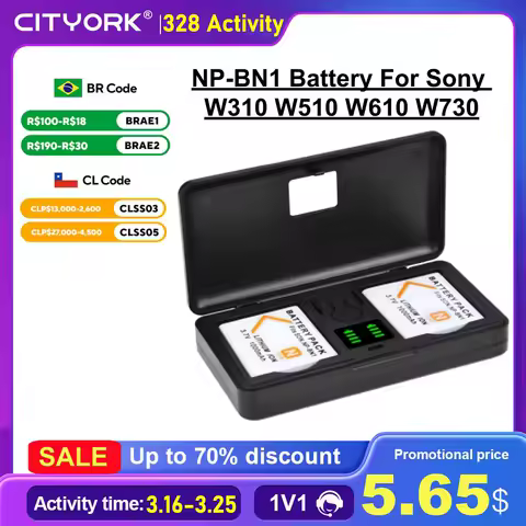 CITYORK 1000mAh NP-BN1 Battery For Sony W310 W510 W610 W730 W830 WX5C TX5 TX100 Qx30 TX55 WX220 T110D W570D Camera battery