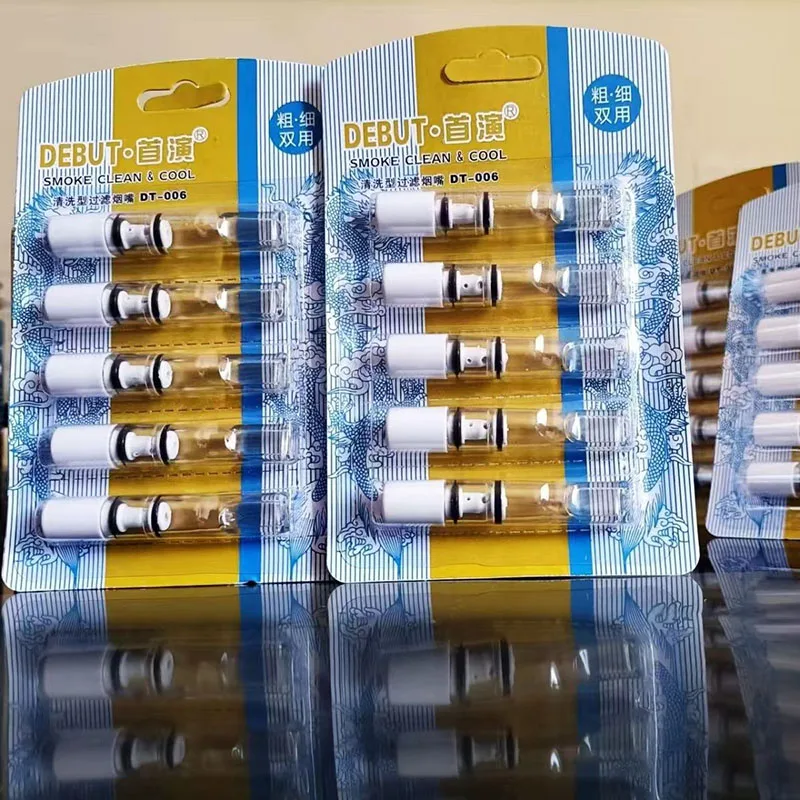 For Most Cigarettes Reusable Cigarette Filter 5PCS/Pack Portable Tar Reducer, Healthier Smoking, Eco-Friendly Holder with Case