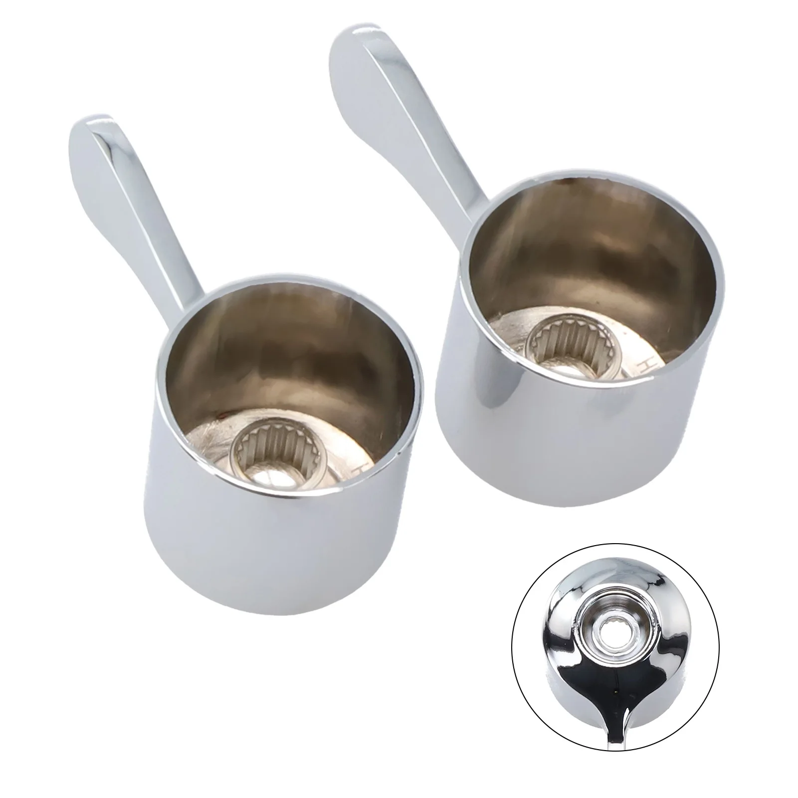 Suitable Brand New Basin Sink Tap Lever Head DIY Use 1/4 Turn 2 Tap Hole Accessory Bathroom Conversion Elements