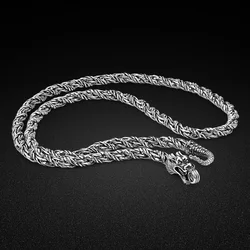 Vintage 925 Thai Silver Necklace Men's Faucet Style Design Sterling Silver Necklace Men's Fashion Jewelry 5mm56cm Size