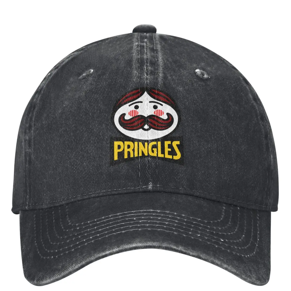 Pringles With Potato Chip Snack Denim Baseball Cap Outdoor Gym Trucker Hat Summer Couple Women Fashion Sun Visors Snapback Cap