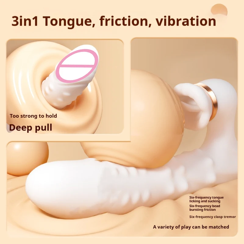 تلسكوبي الكرة تحمل تدوير هزاز سخان G-بقعة الاهتزاز دسار مص اللسان الجنس لعب للنساء الإناث #3