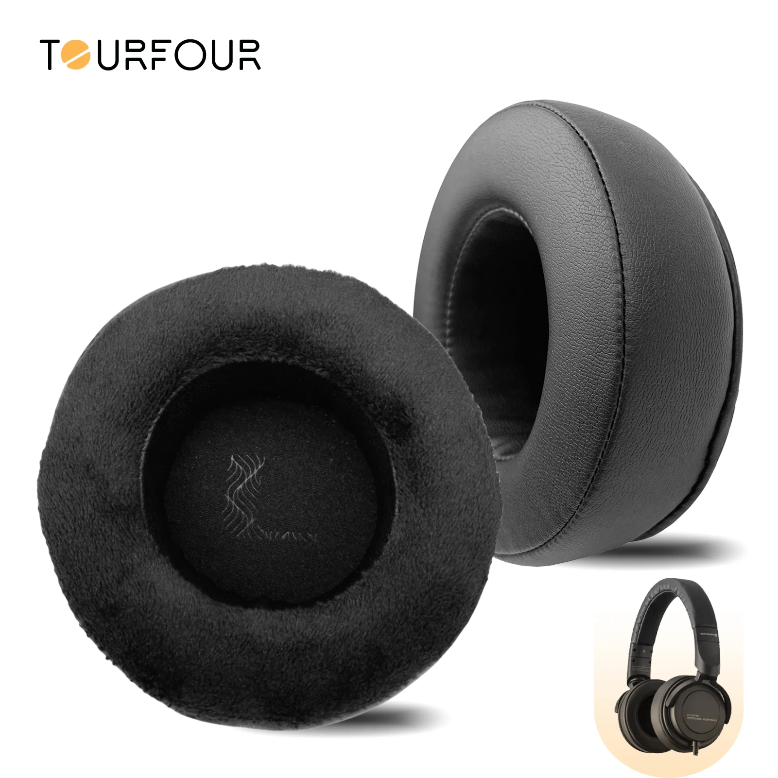 TOURFOUR Replacement Earpads for Beyerdynamic DT240Pro Headphones Ear Cushion Cover Sleeve Earmuffs Headset Headband