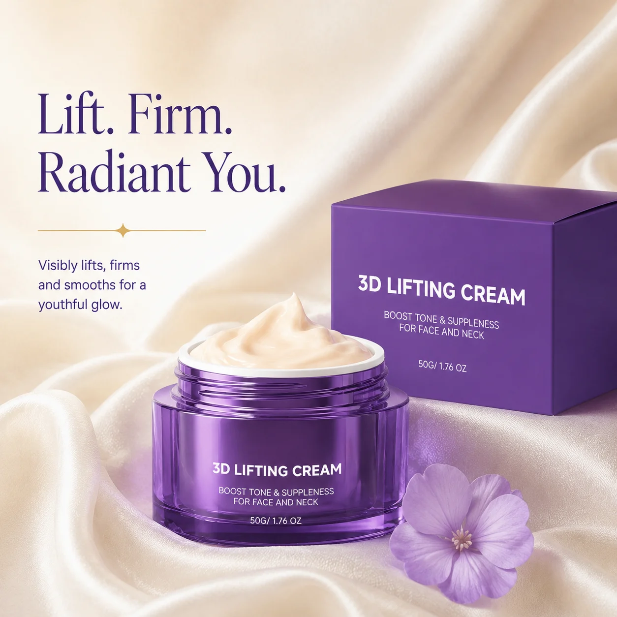 3D Lifting Cream Face Neck Anti-Aging Moisturizer Improve Wrinkles Hydrating Repair Korean Facial Treatment Probiotic Face Cream