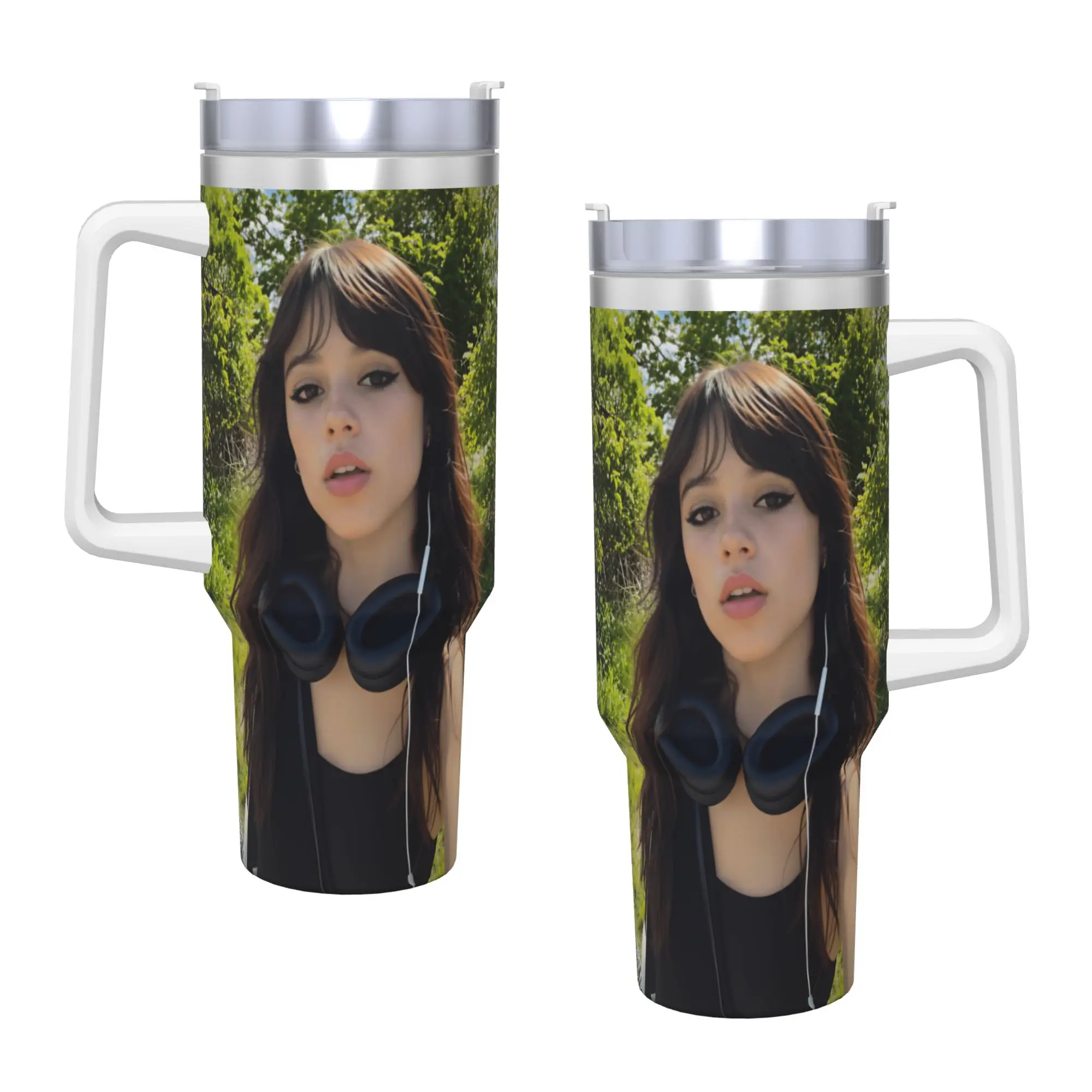 J-Jenna O-Ortega Tumbler  Cold and Hot Water Bottle Heat Preservation Stainless Steel Coffee Mug Graphic Beach Car Mugs