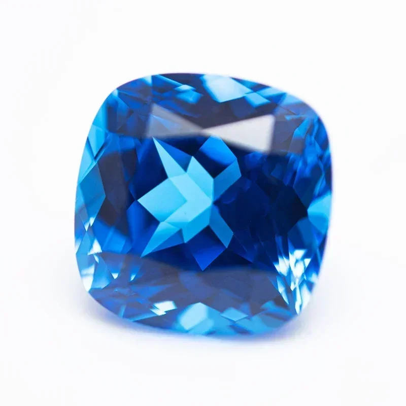 مختبر نمت الياقوت مربع وسادة شكل الأزرق شيطان اللون الأحجار الكريمة للسحر Diy بها بنفسك صنع المجوهرات حلقة اختيار AGL شهادة