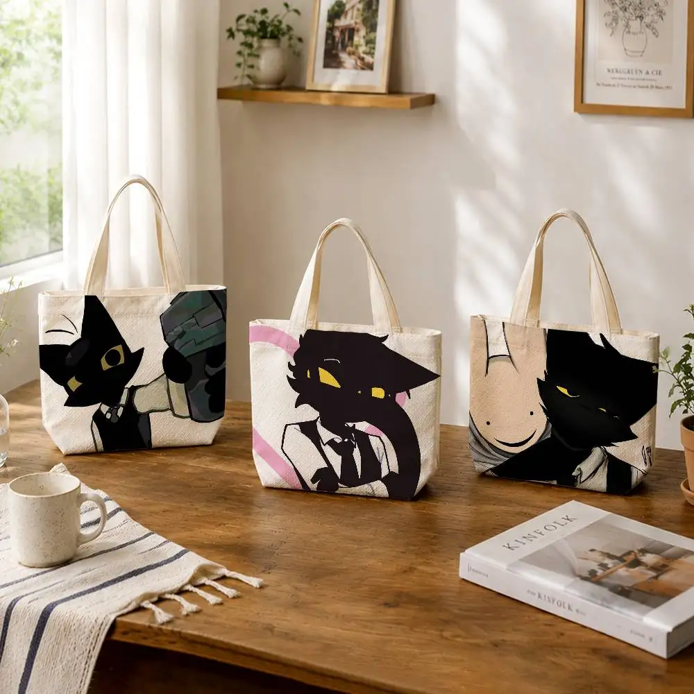 Animal GAME Hospital S-Secret Agent Large Capacity Cotton Polyester Shoulder Tote Bag Zipper Handbag for Shopping Daily