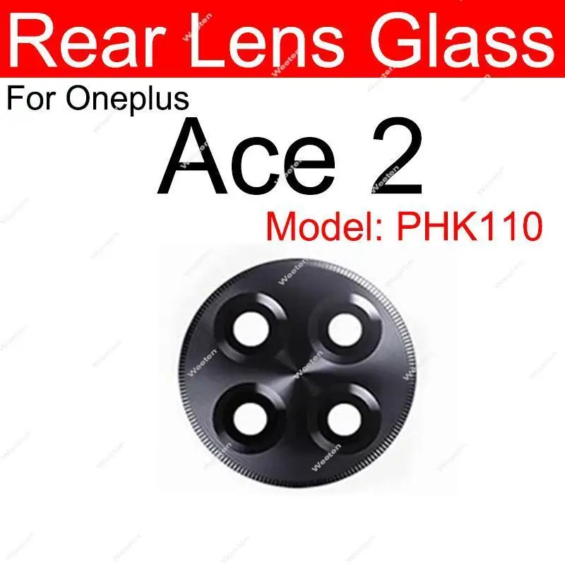 For Oneplus 1+ Ace 2V 3V ACE 5 Ace 2 3 Pro Rear Camera Lens Glass Small Big Camera Lens Glass with Sticker Replacement Parts