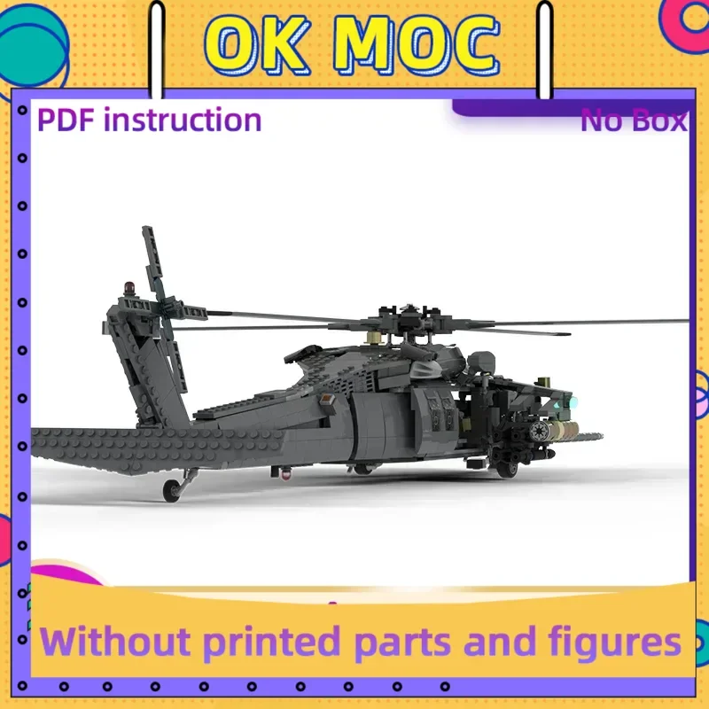 

Модель военного самолета Moc Building Bricks MH-60L Black Hawk Helicopter Technology Blocks Подарочные рождественские игрушки DIY Наборы для сборки