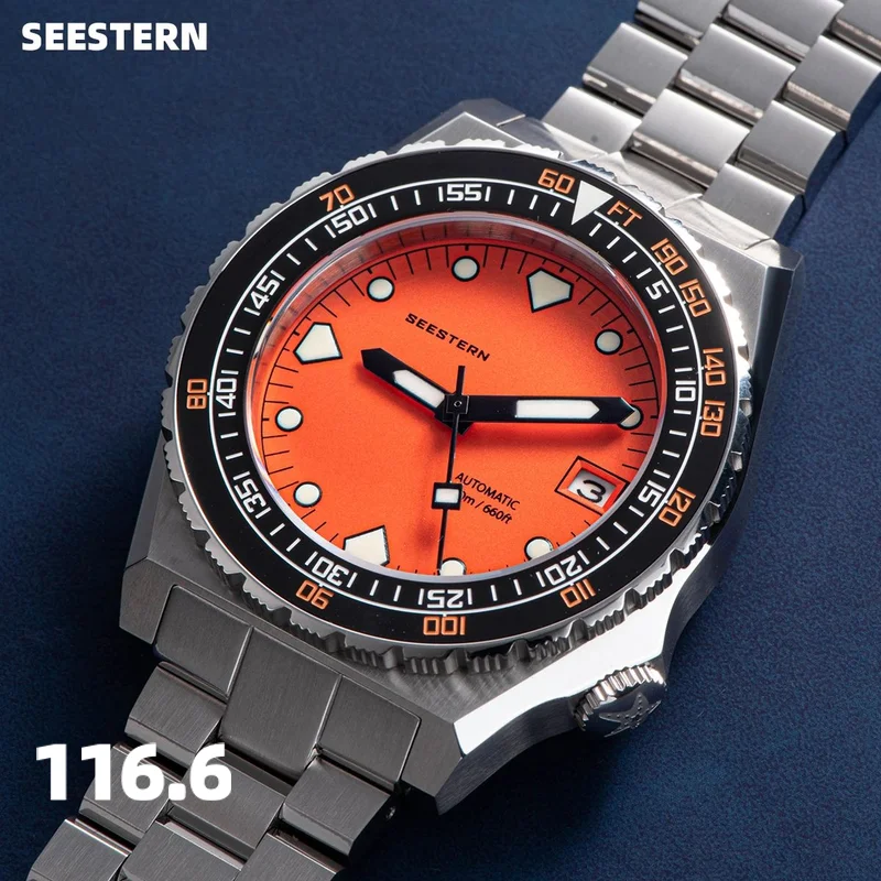 SEESTERN SUB600T V3 Mens Watch Automatic Diving Sapphire Wristwatch NH35 Movement Ceramic Bezel Luminous Date Jubilee Waterproof