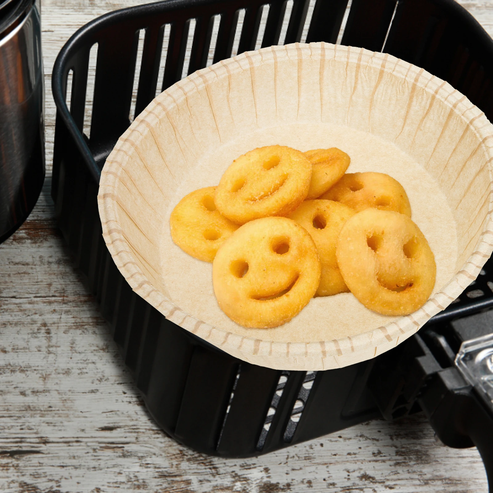 

10Pcs Silicon Paper Baking Tray Liners Non-Stick Air Fryer Paper Liner Round Oven Bbq Baking Mat Kitchen Supplies